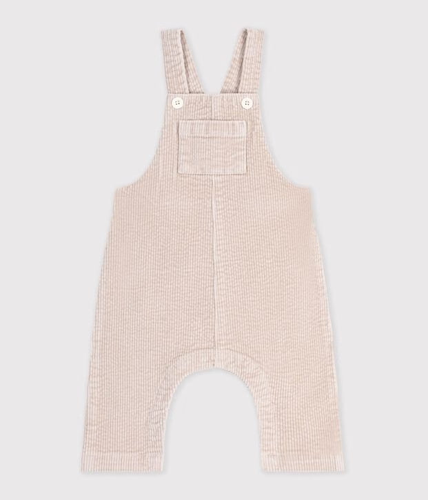 Salopette bébé en velours jambes longues