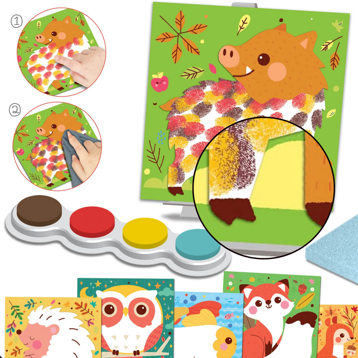 Coffret Peinture au doigt Animaux de la campagne