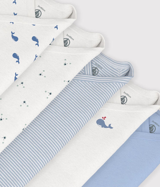Lot de 5 bodies croises manches longues Baleine