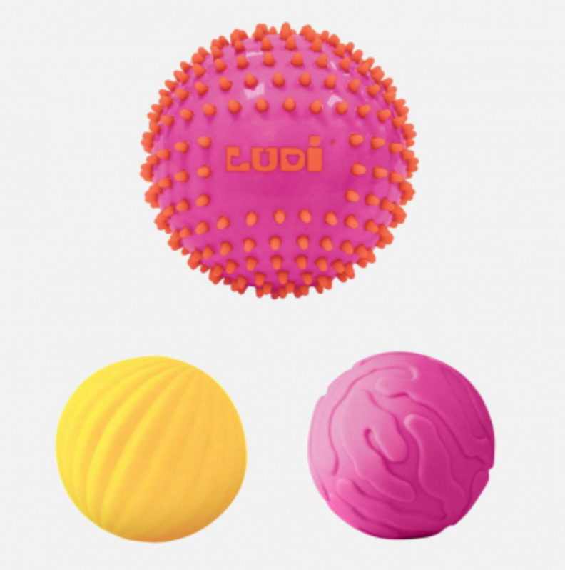 Balles sensorielles Lot de 3 balles roses