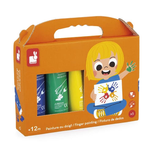 Peintures au doigts x5 tubes
