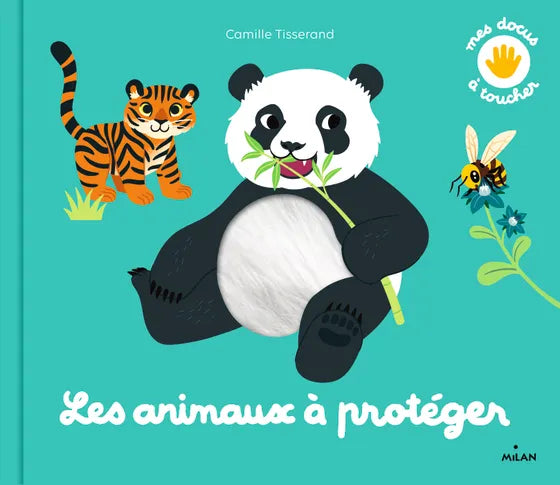 Livre d’éveil animé à toucher Les animaux à protéger