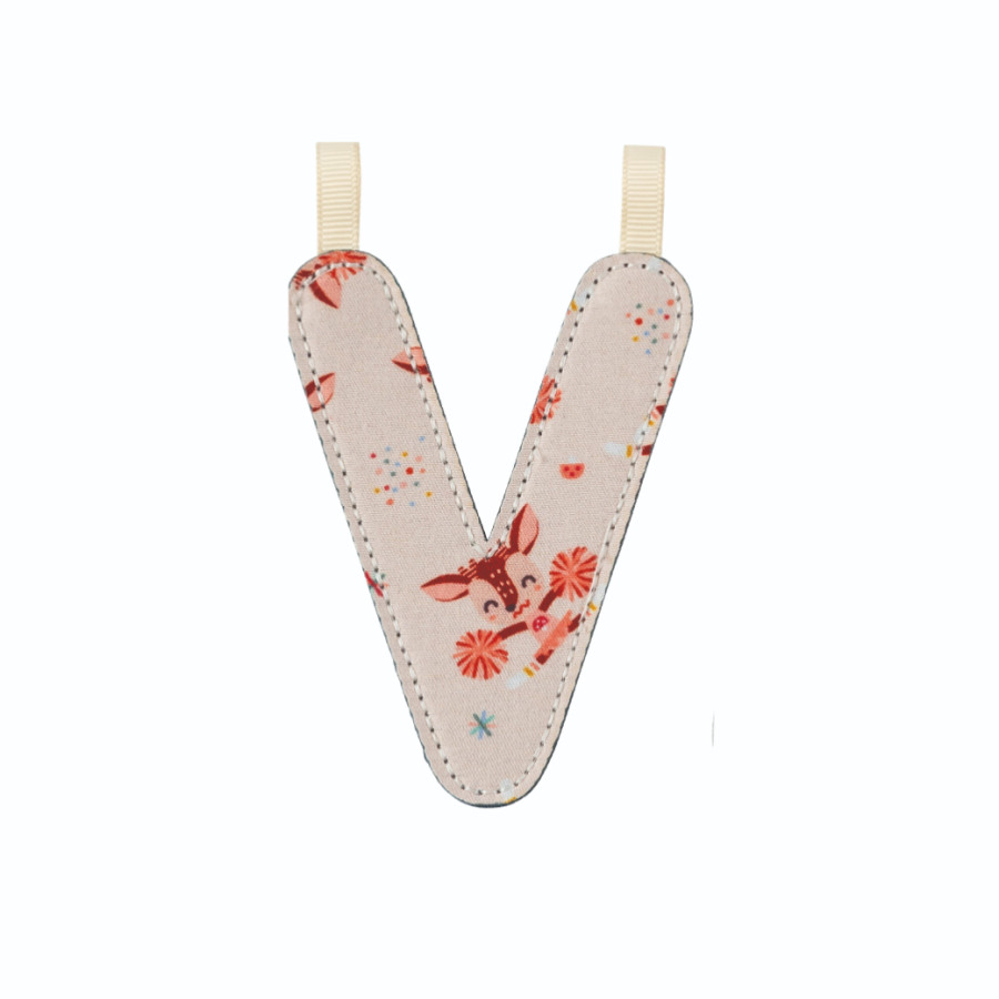 Lettre en tissu V