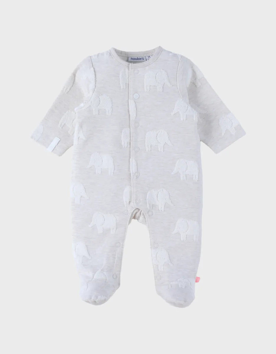 Pyjama en coton jacquard elephant