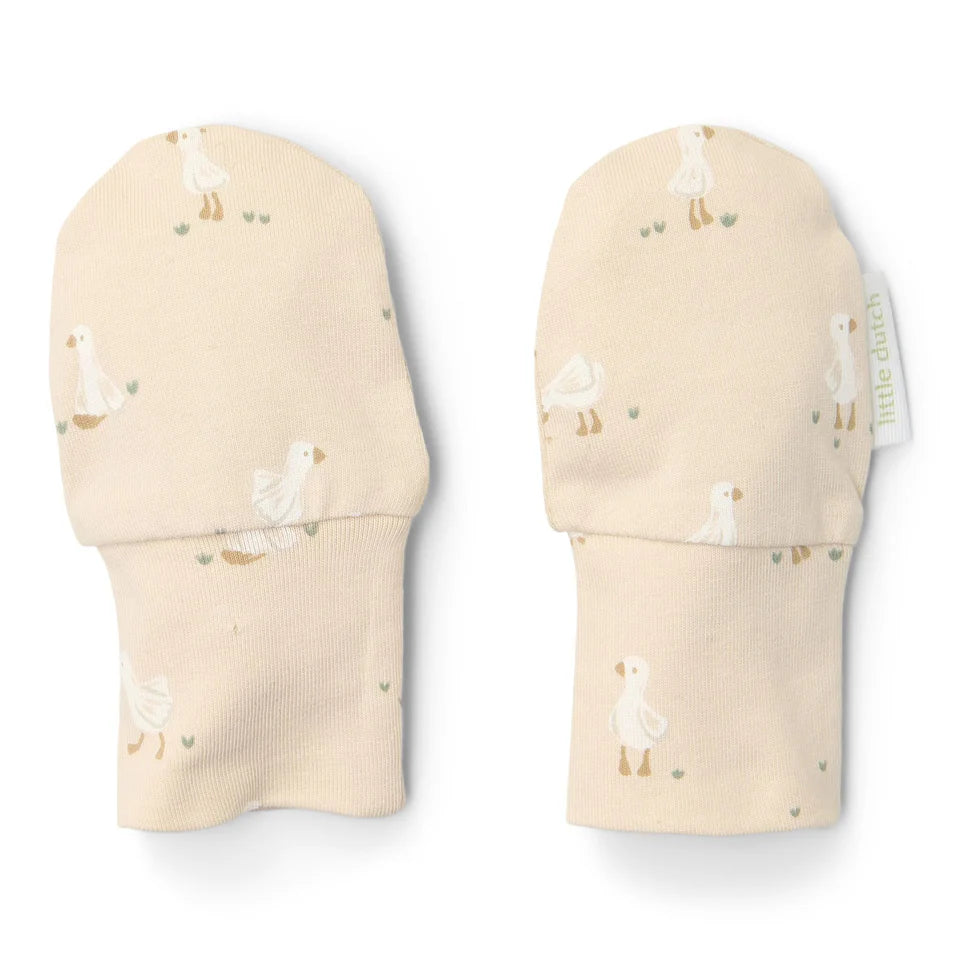 Moufles anti griffure Little goose, Taille unique, beige.