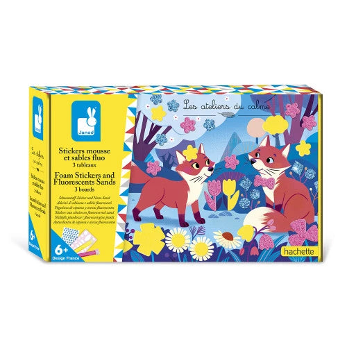 Kit Créatif Stickers Mousse Sables Fluo Amis de la Forêt