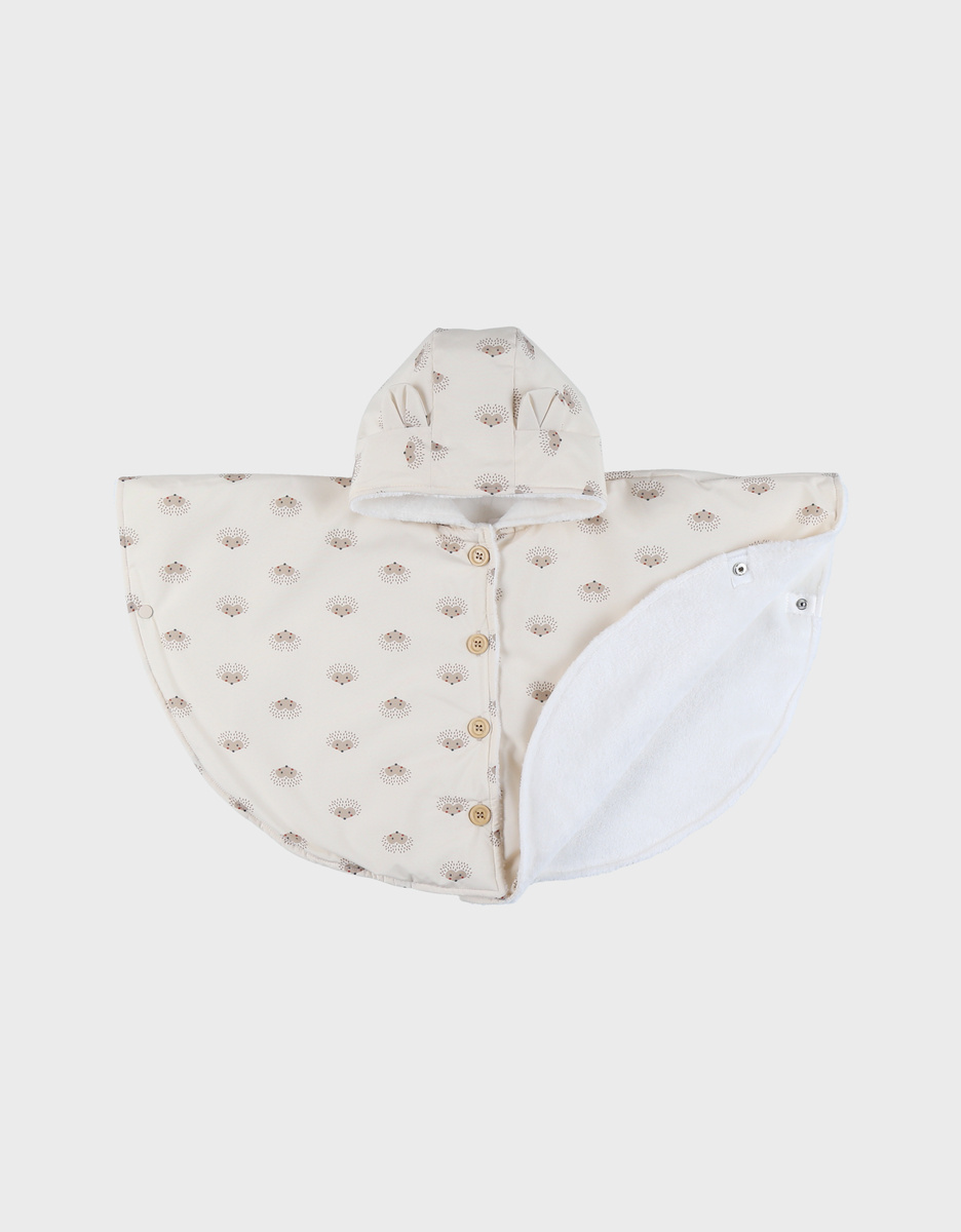 Poncho de voyage impermeable doublure groloudoux, perle