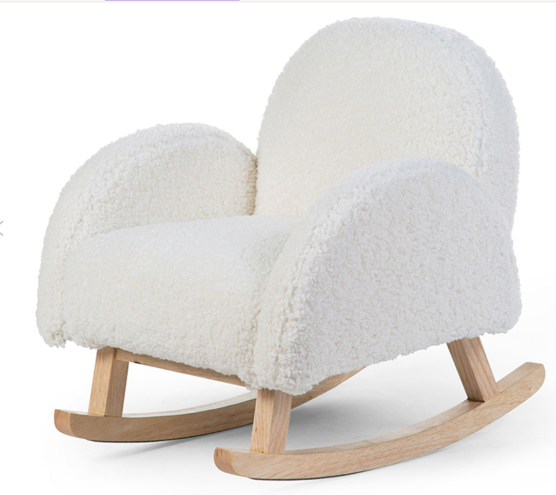 Chaise à bascule pour enfant Teddy beige