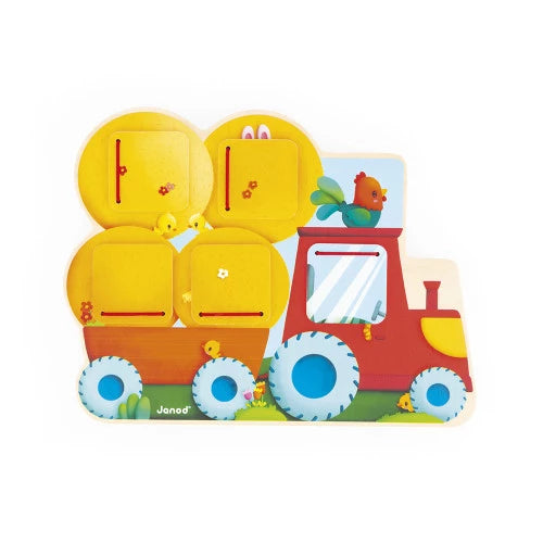 Puzzle Manipulation & Encastrement cache cache tracteur ferme