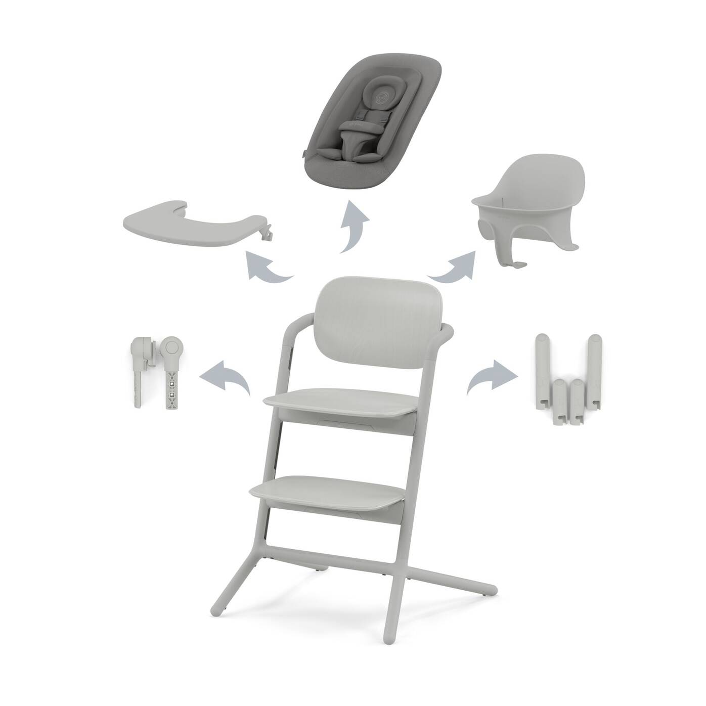 Chaise haute Lemo 4 en 1