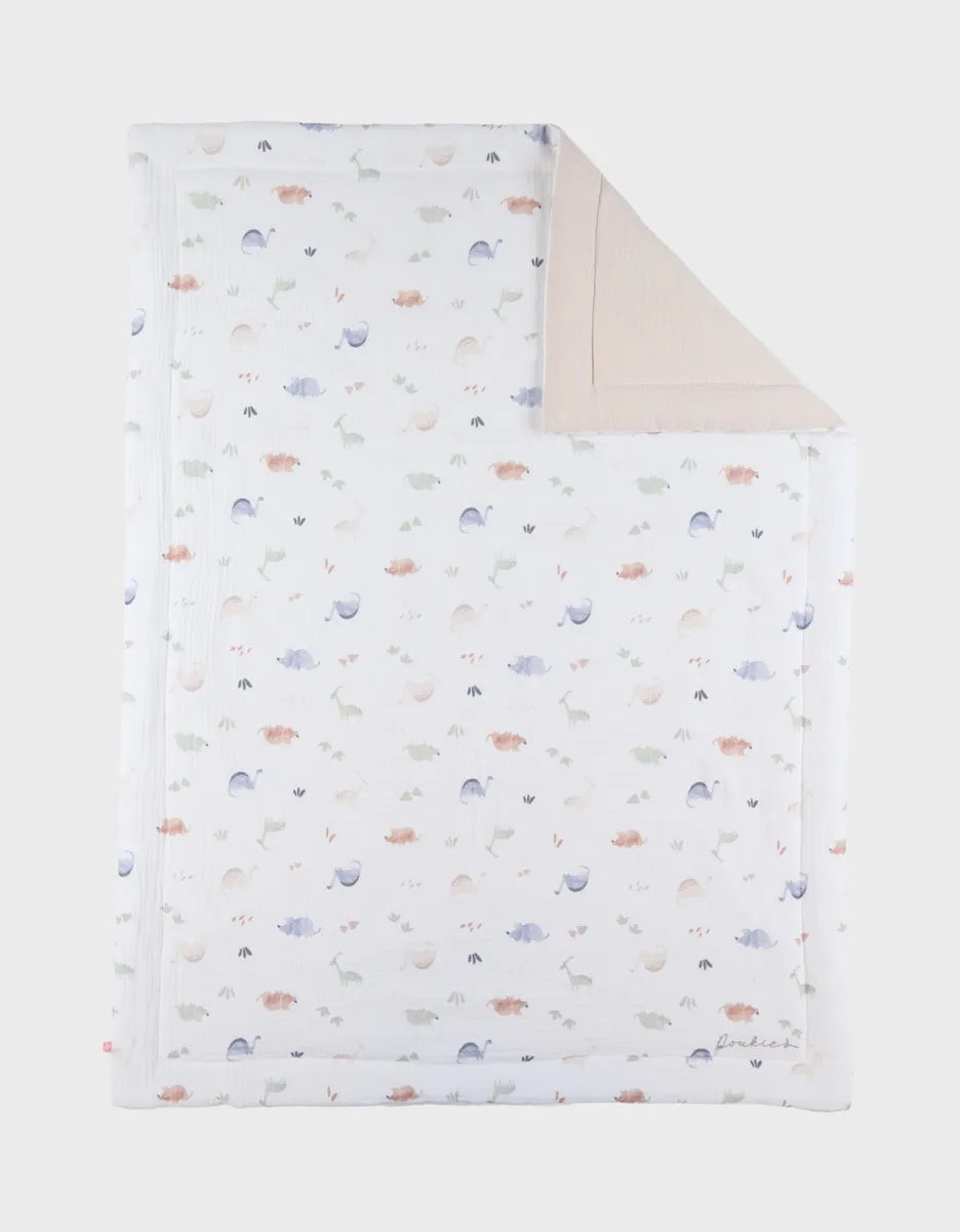 Couverture mousseline de coton bio Dino
