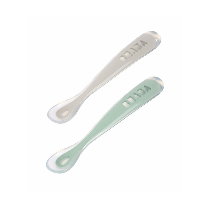 2 cuillères silicone premier âge (avec boîte de transport)