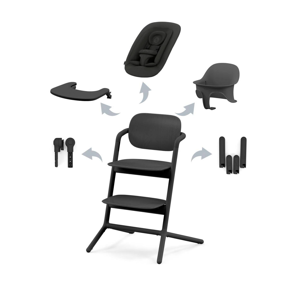 Chaise haute Lemo 4 en 1