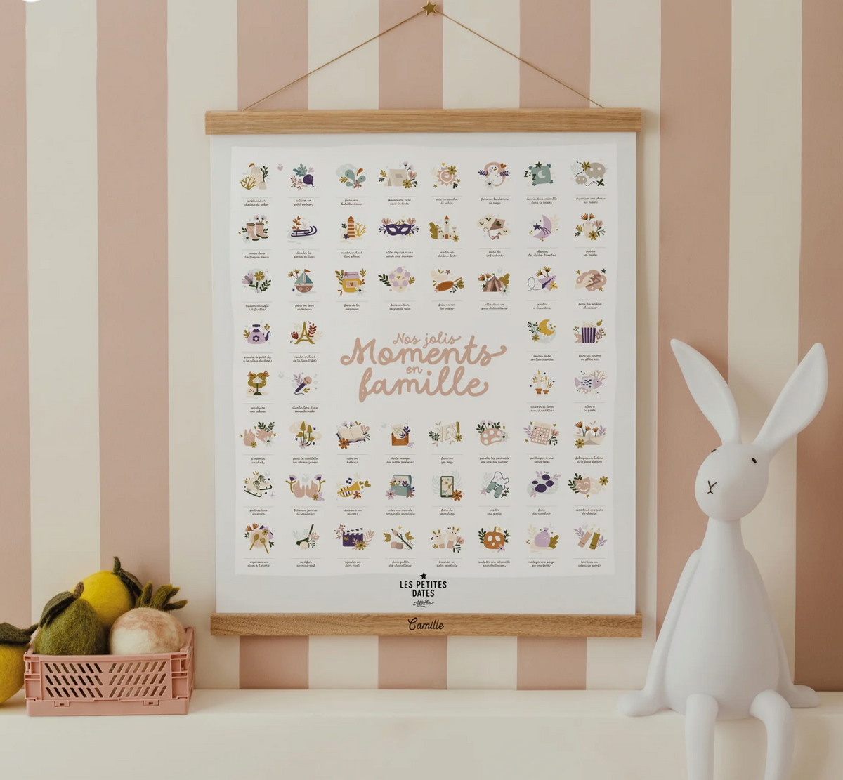 Affiche souvenirs Nos jolis moments en famille