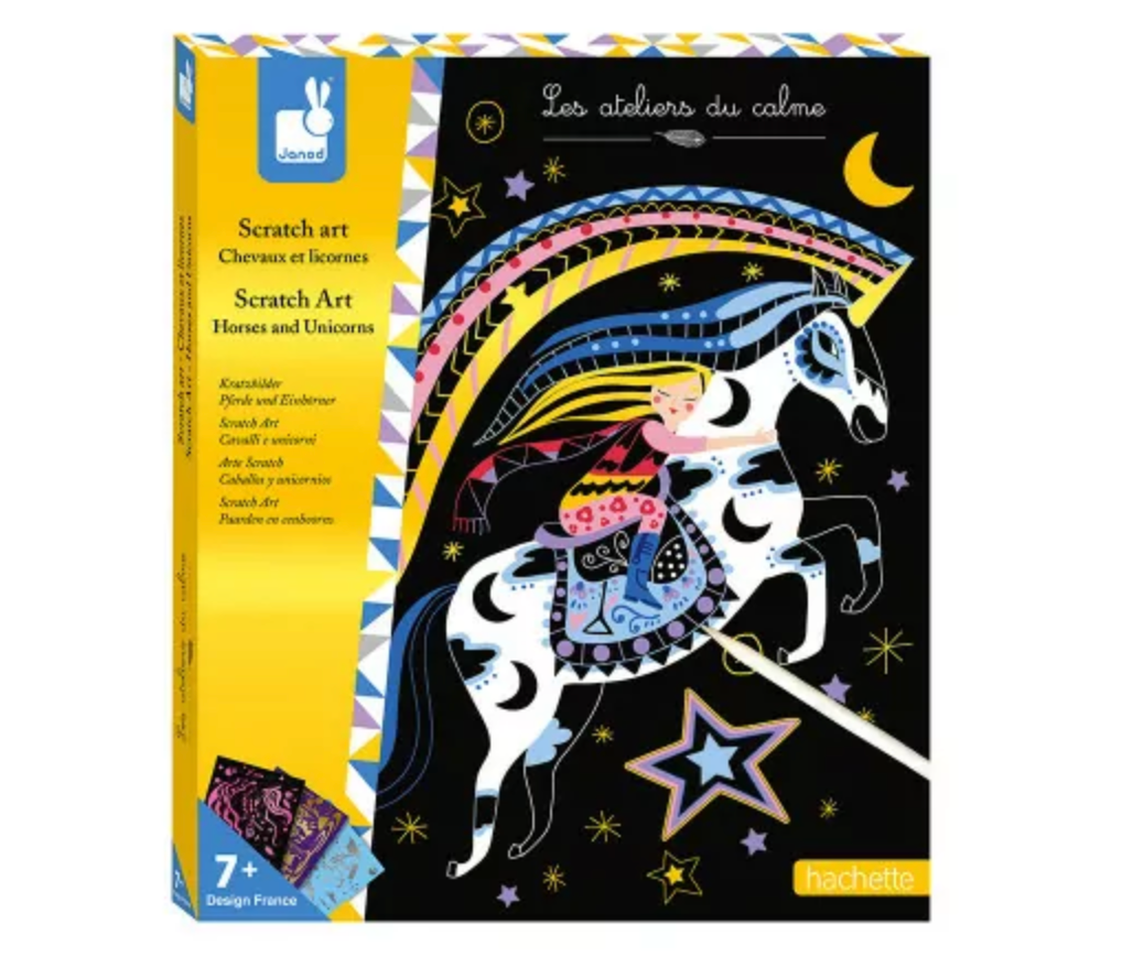 Kit créatif Scratch art chevaux et licornes