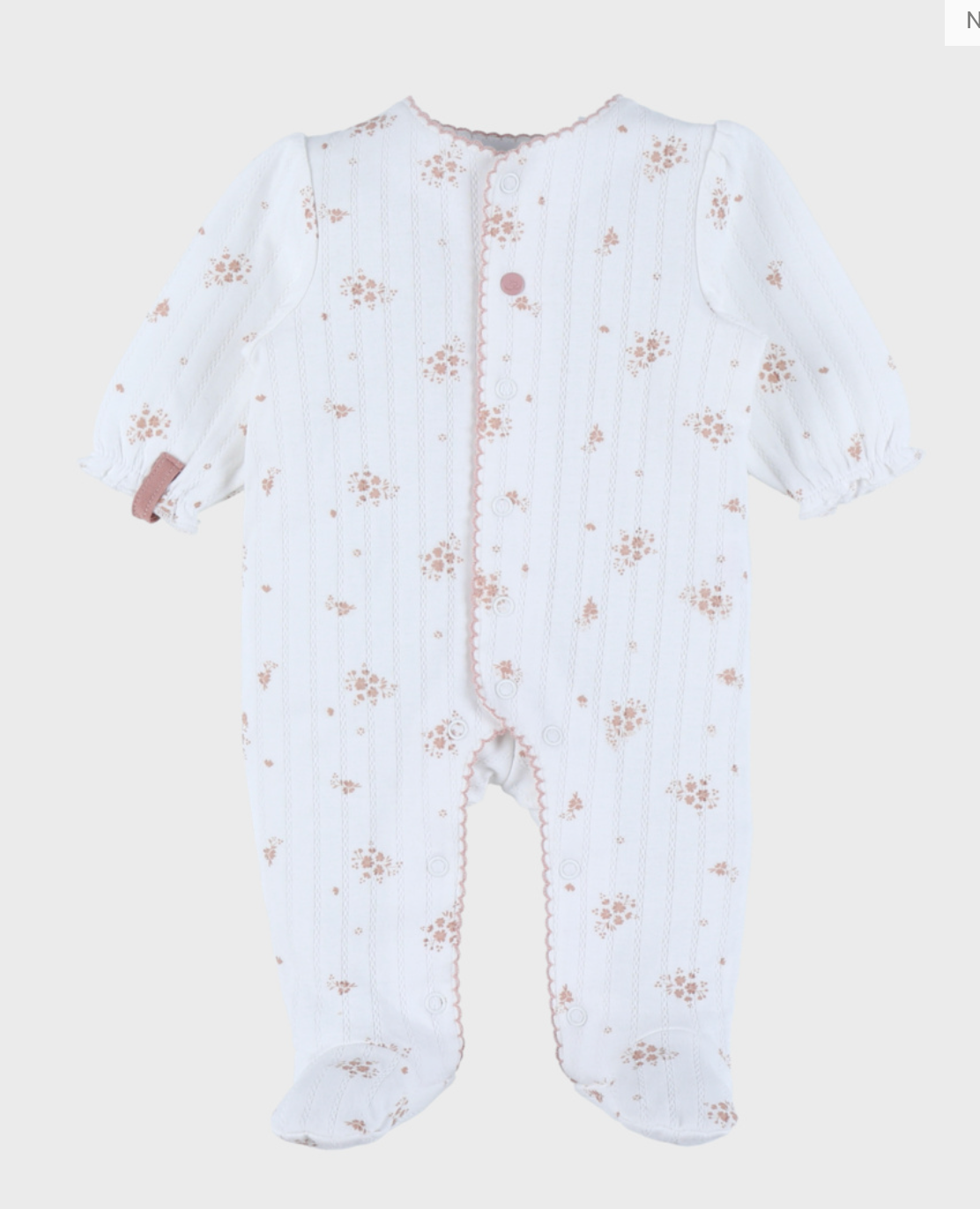 Pyjama en velours coton pointelle