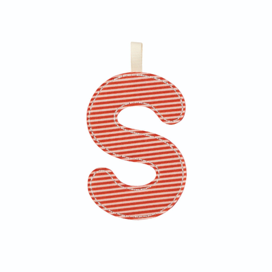 Lettre en tissu S