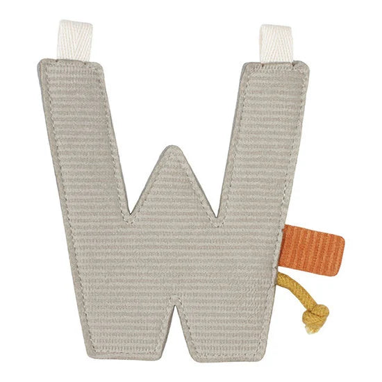 Lettre en tissu W