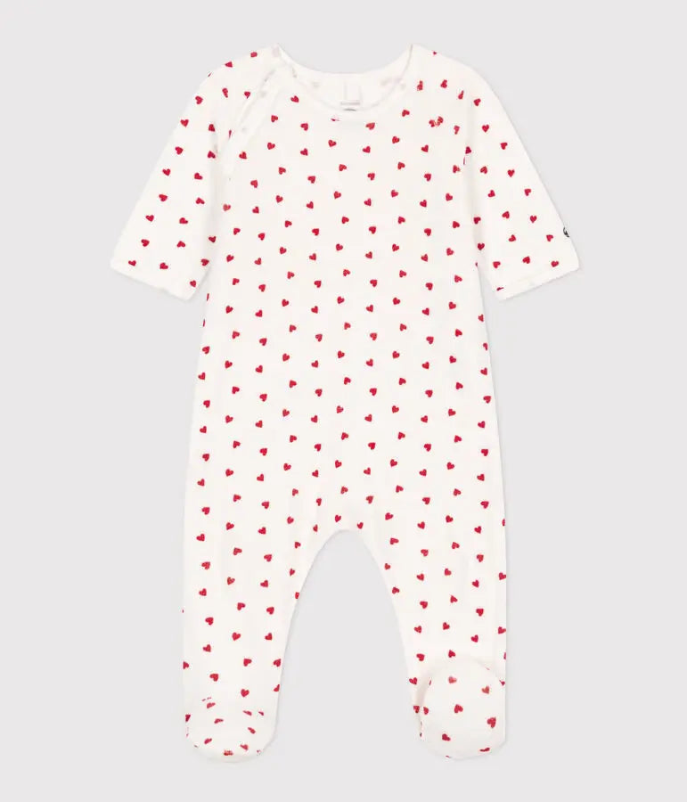 Pyjama en velours coeurs