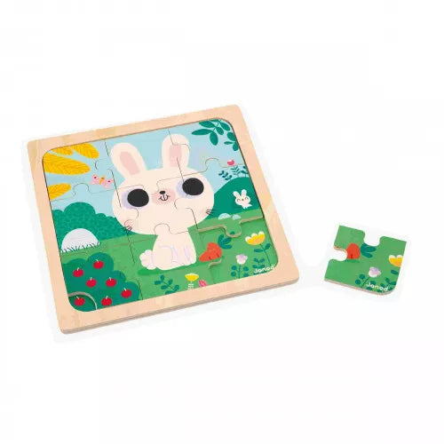 Puzzle en bois - Lapin blanc