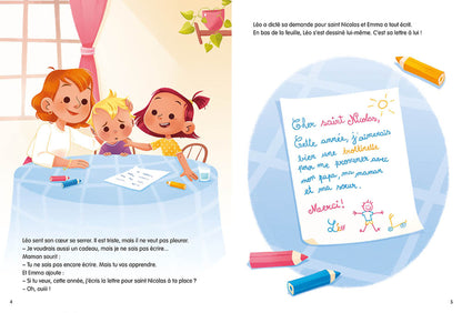 Léo et Emma attendent Saint-Nicolas