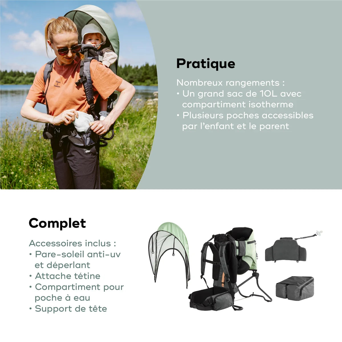 Porte bébé de randonnée Moov & Hike