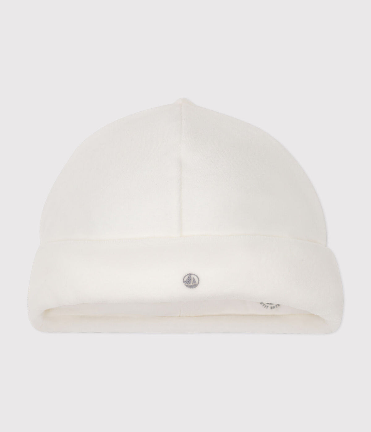 Bonnet naissance velours uni en coton
