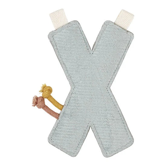 Lettre en tissu X