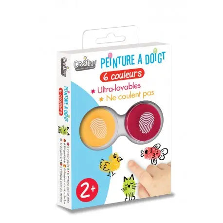 Peinture à doigts 6 couleurs