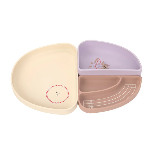 Lot de 3 assiettes combinables en silicone