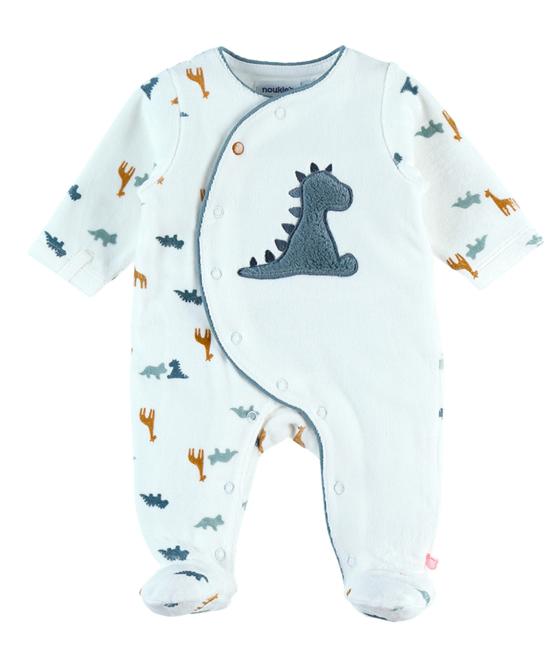 Pyjama en velours dinosaure