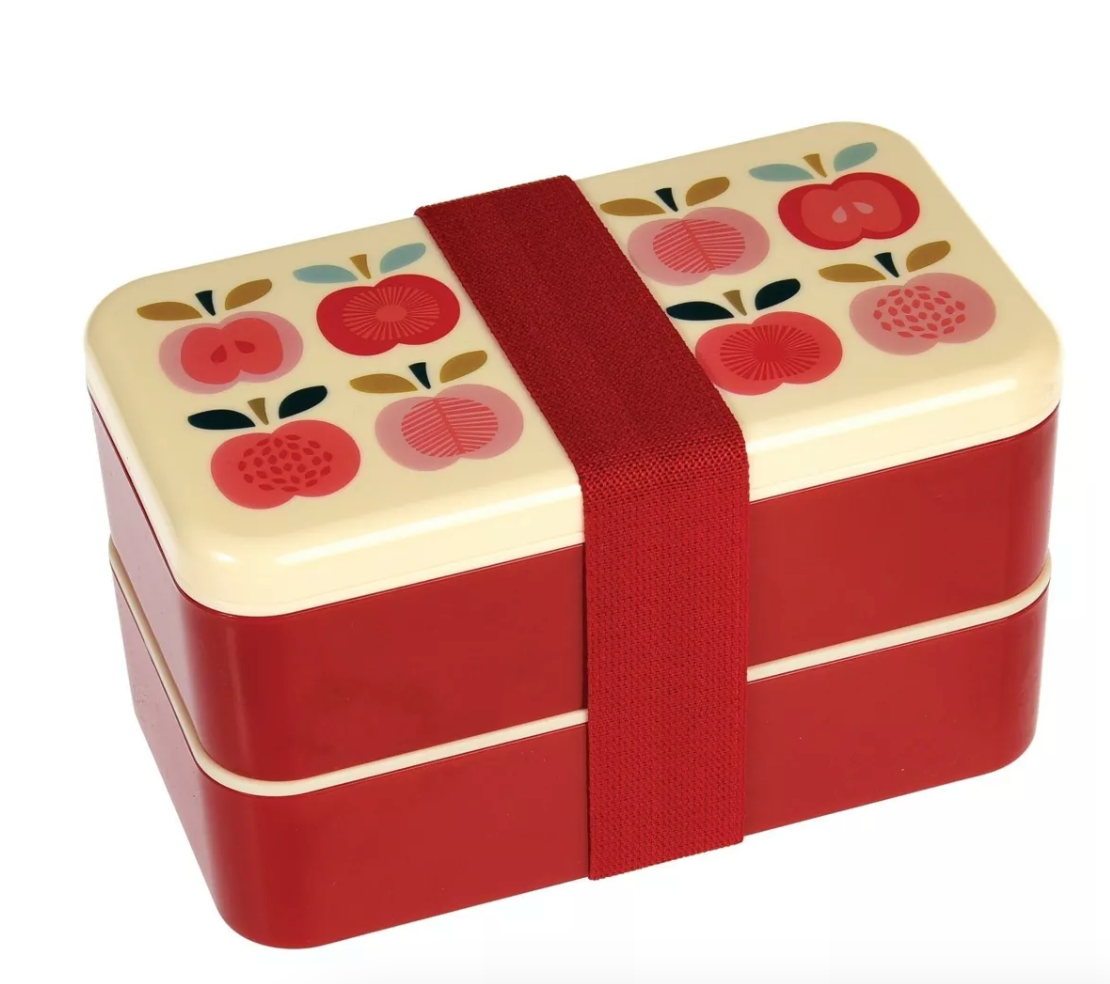 Boîte Bento avec couverts Pomme Vintage