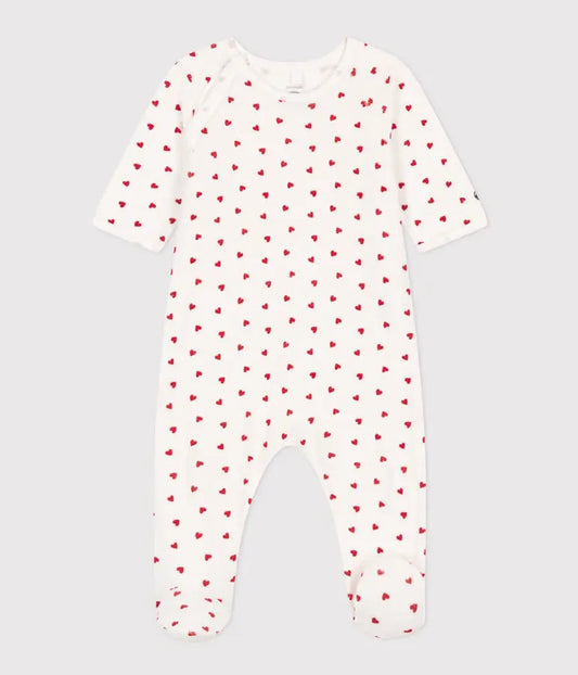 Pyjama en velours coeurs