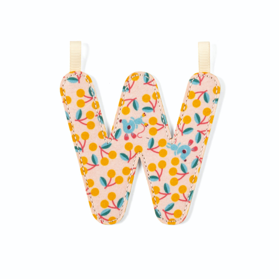 Lettre en tissu W