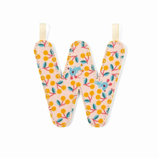 Lettre en tissu W