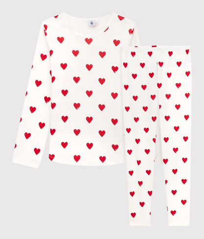 Pyjama 2 pièces coeurs