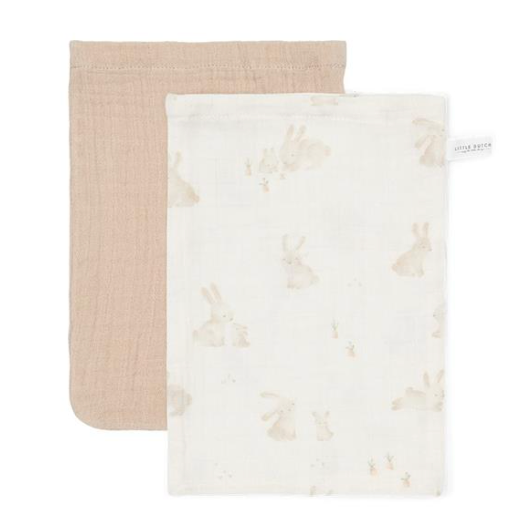 Lot de 2 gants de toilette