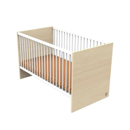 Lit Bébé Combiné Nature Evolutif Bois et blanc