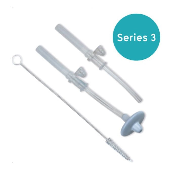 Lot de 2 pailles en silicone dont 1 lestée pour tasse d'apprentissage