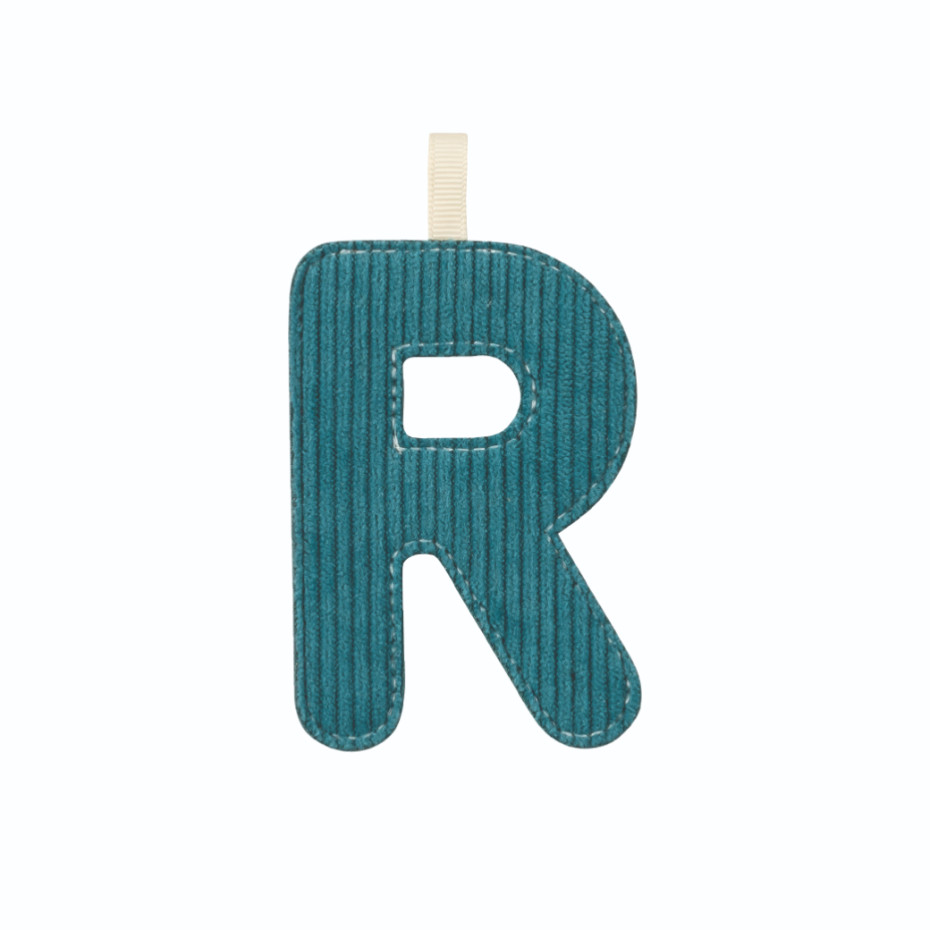 Lettre en tissu R