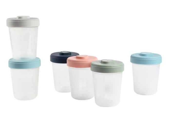 Pots de conservation en plastique Portions clip 6x250ml