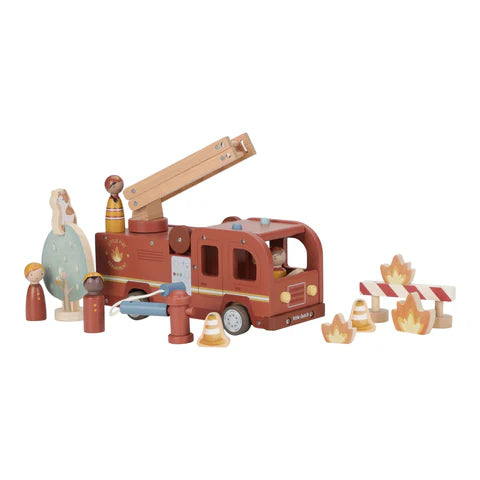 Véhicule en bois Camion de pompier