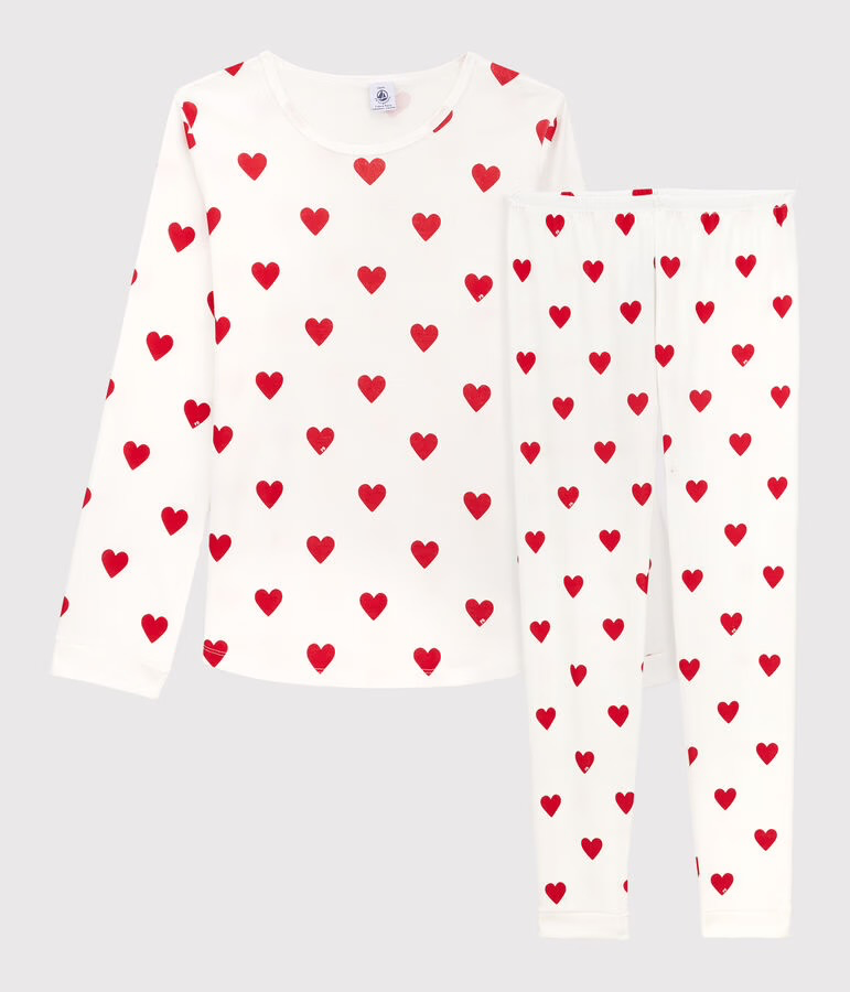 Pyjama 2 pièces coeurs