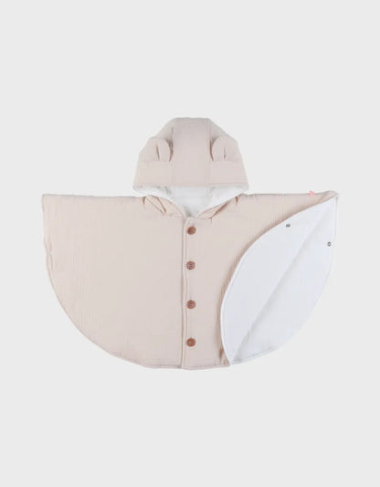 Poncho de voyage mousseline de coton bio
