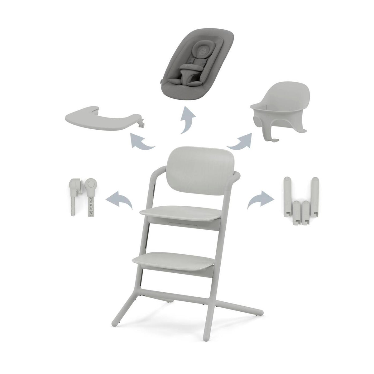 Chaise haute Lemo 4 en 1