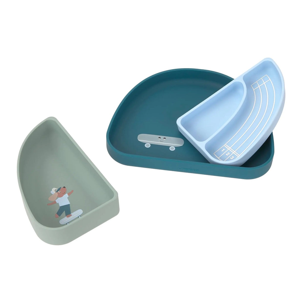 Lot de 3 assiettes combinables en silicone