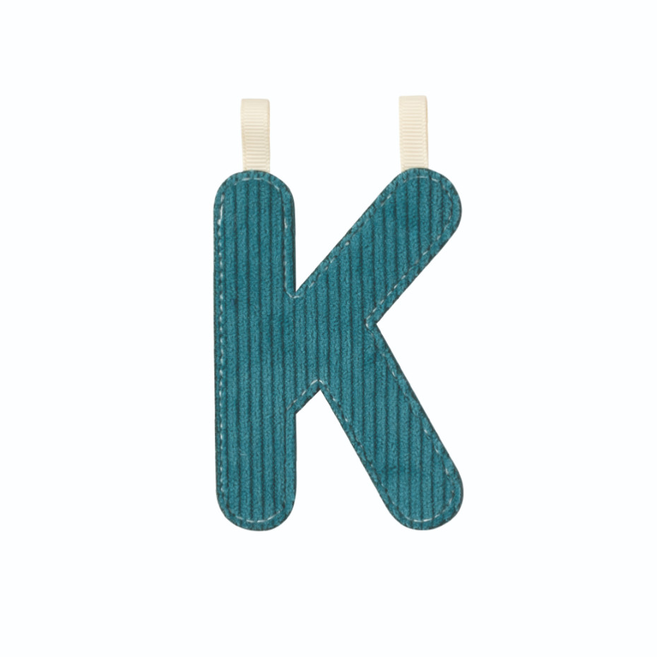 Lettre en tissu K