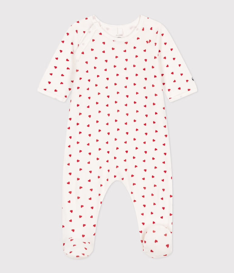 Pyjama en velours coeurs