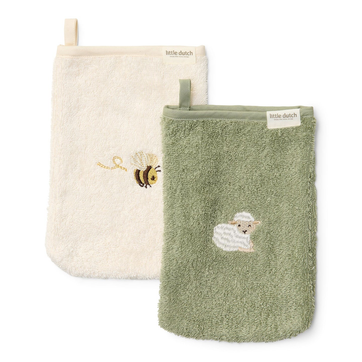 Lot de 2 gants de toilette