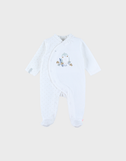 Pyjama en velours oiseau